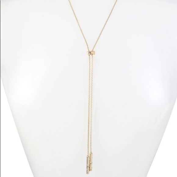 Kenneth Cole Jewelry - NWT Kenneth Cole Pave Gold Tone Slider Y Necklace. Kenneth Cole Jewelry - NWT Kenneth Cole Pave Gold Tone Slider Y Necklace.